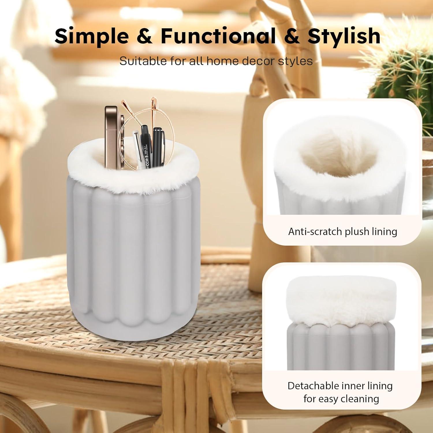 Soporte para Gafas OPULANE de Silicona con Forro de Felpa Gris