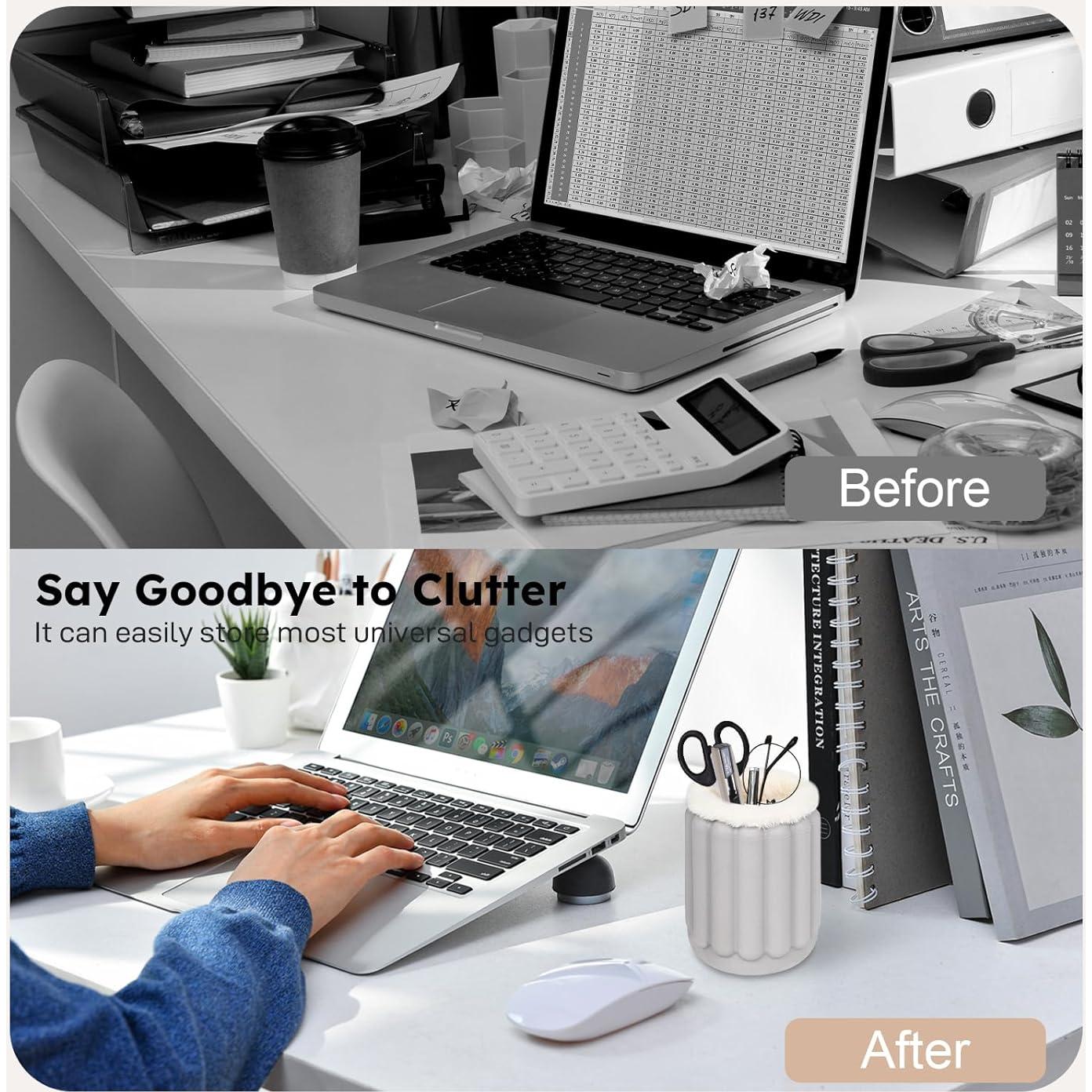 Soporte para Gafas OPULANE de Silicona con Forro de Felpa Gris