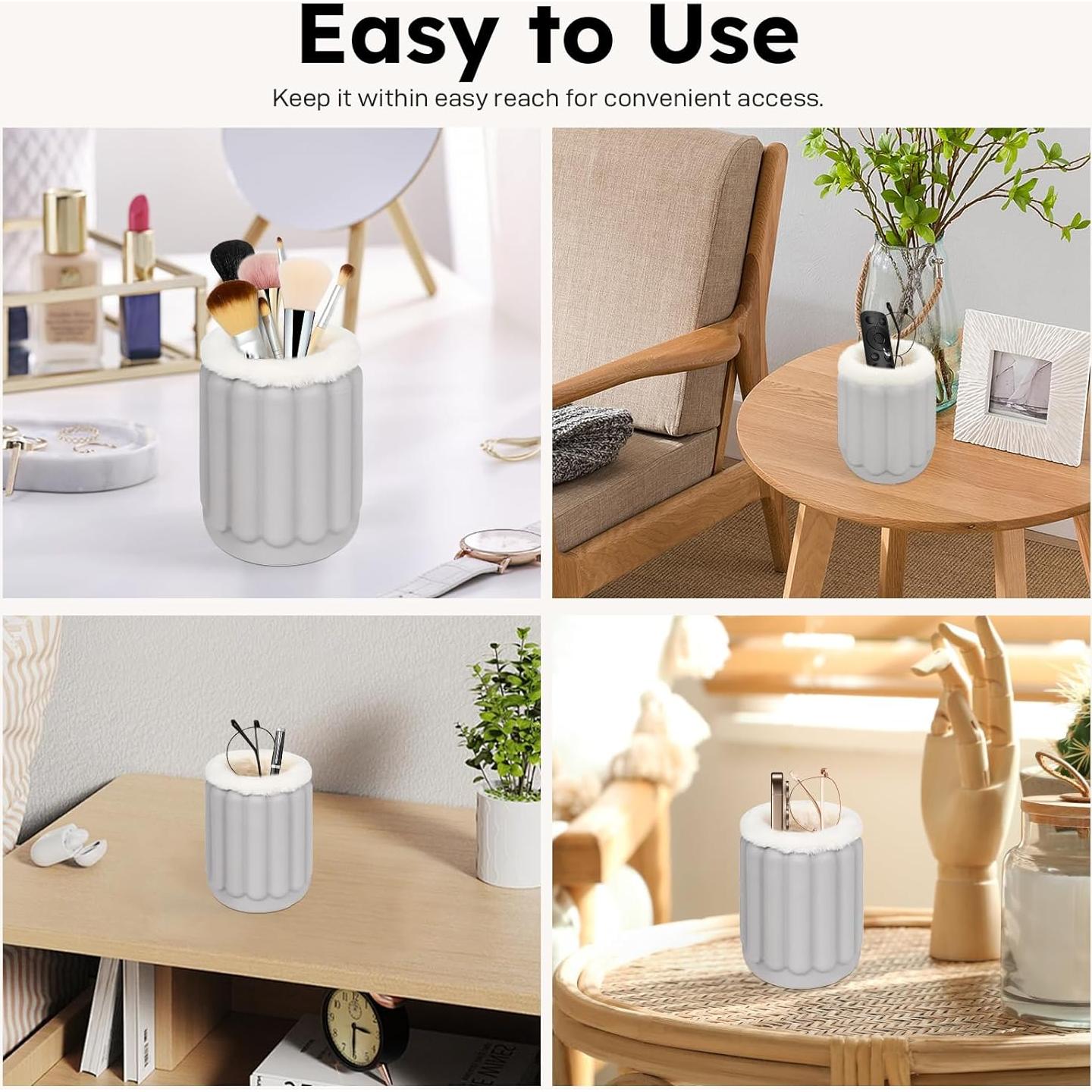 Soporte para Gafas OPULANE de Silicona con Forro de Felpa Gris