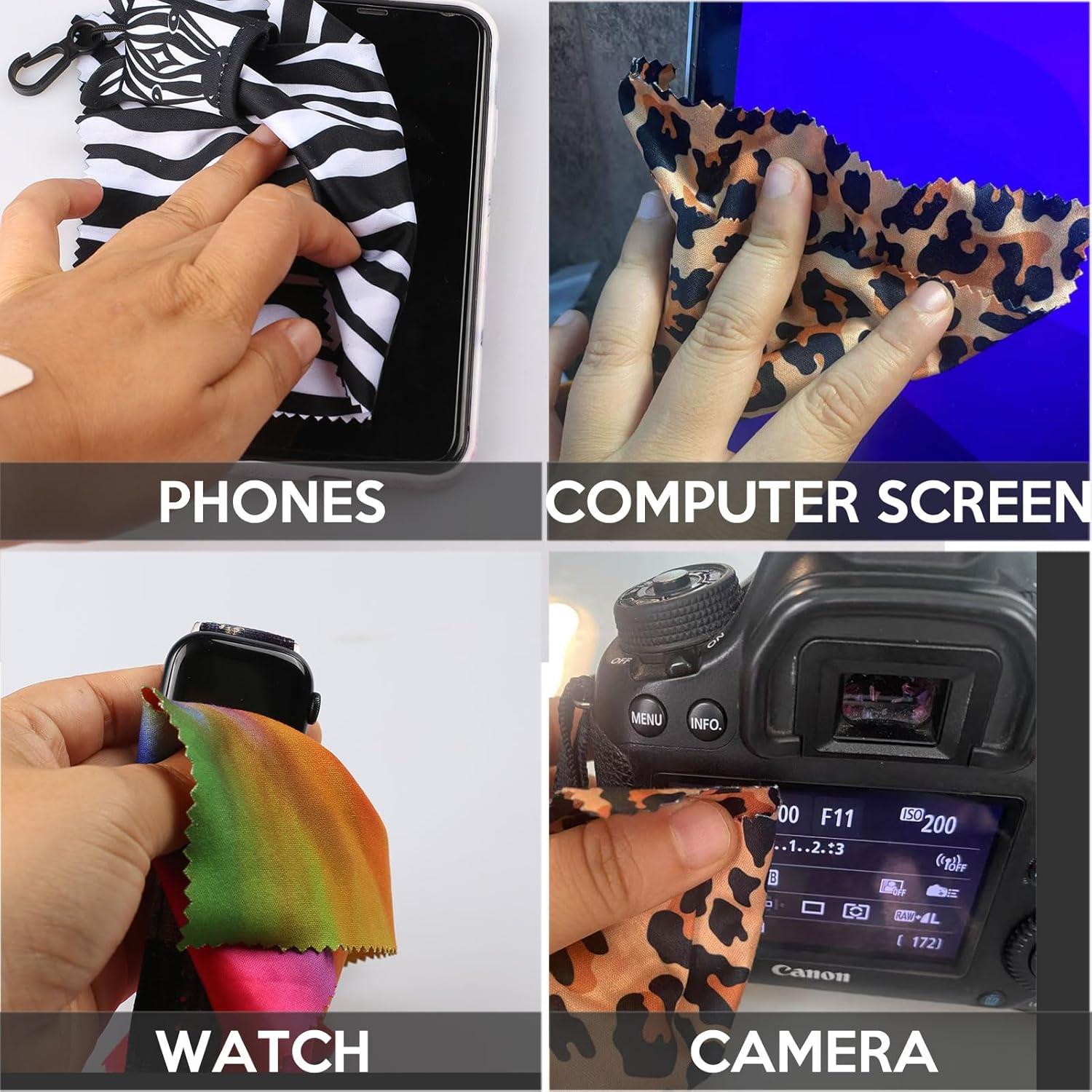 Paño de limpieza de gafas Seabbo 4PCS microfibra azul