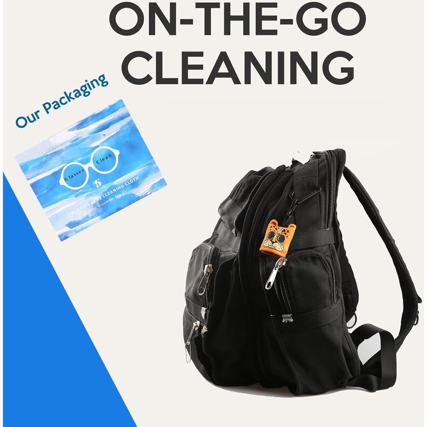 Paño de limpieza de gafas Seabbo 4PCS microfibra azul