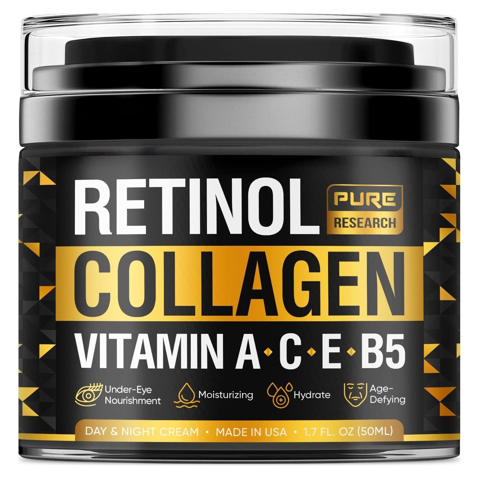 Crema Facial Retinol PURE RESEARCH 48g Hidratante Antienvejecimiento