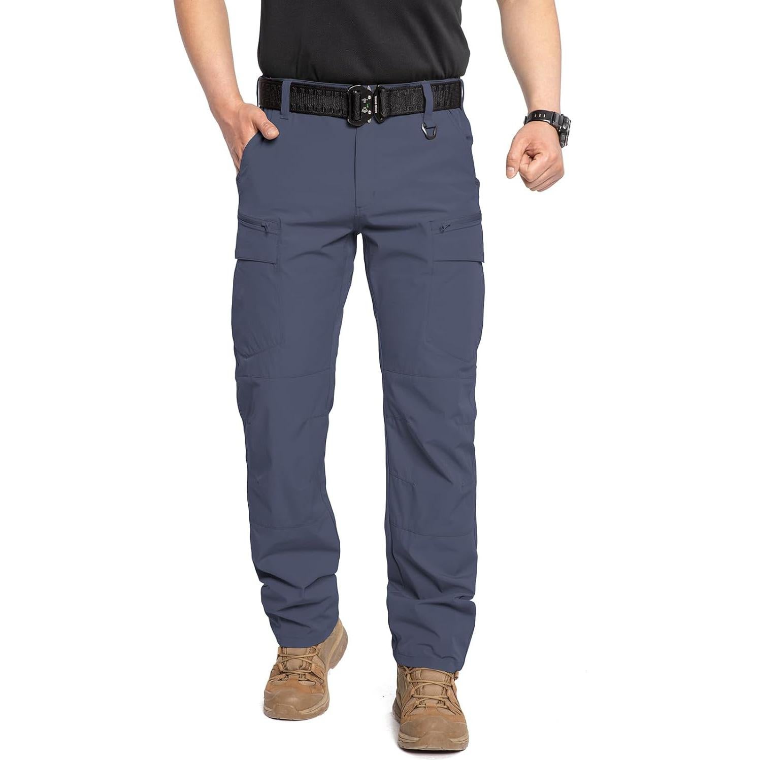 Pantalones Tácticos CARWORNIC Hombre Secado Rápido 9 Bolsillos