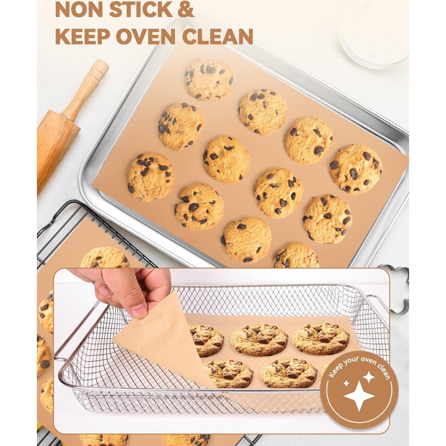 125 Forros de Papel Pergamino TCSNOE 8.5x13.2cm para Horno