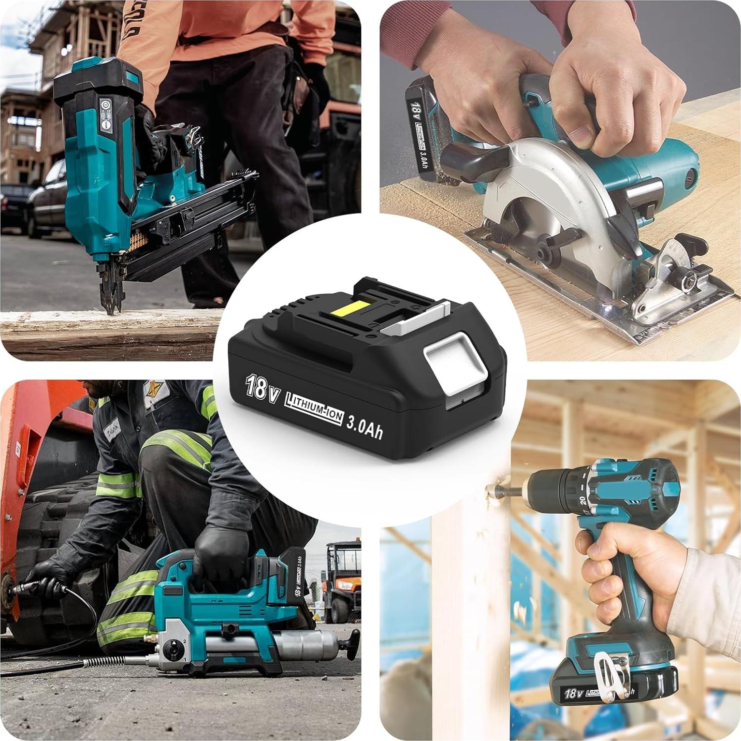 Batería de Reemplazo 3000mAh 18V CHAUNVEN para Makita