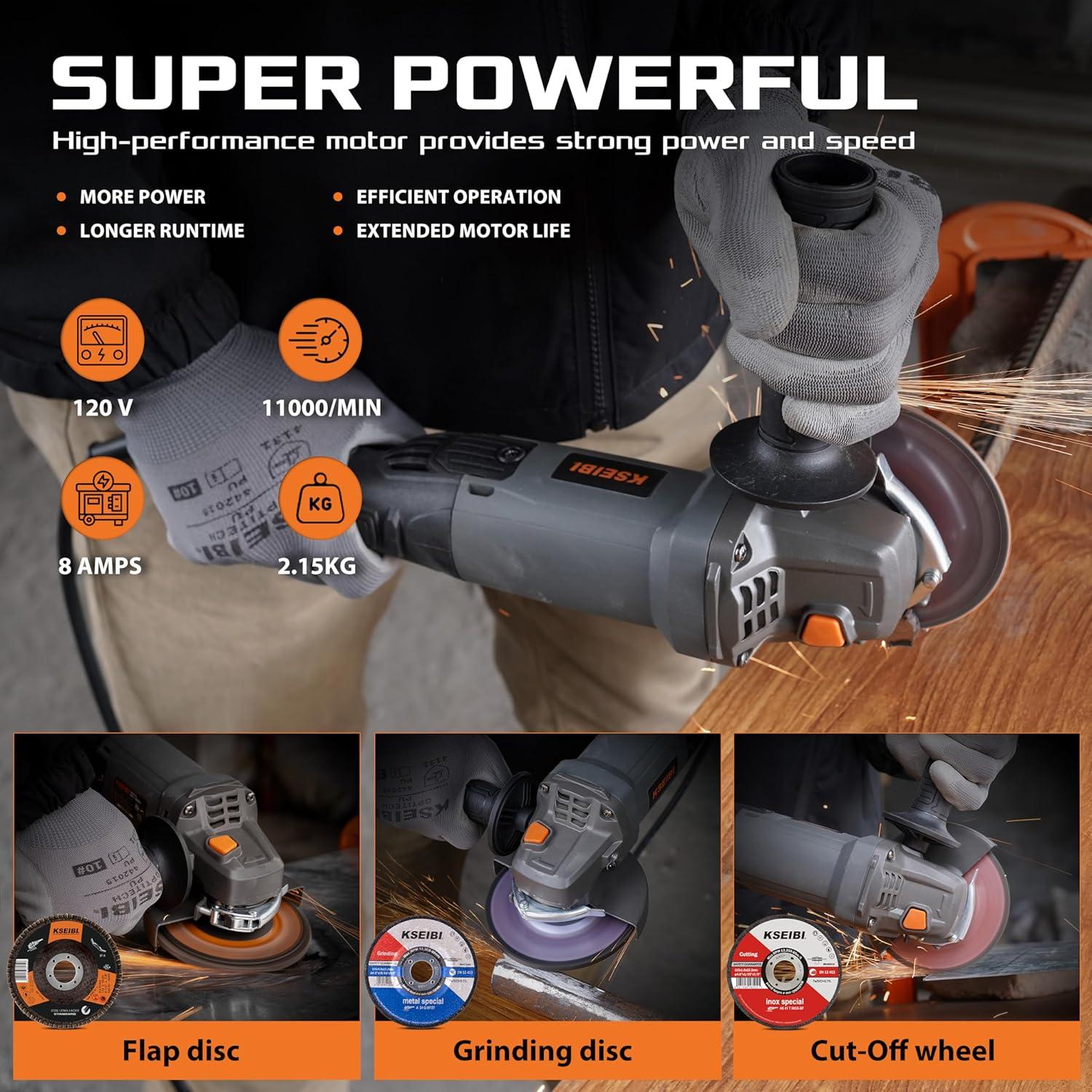 Amoladora Angular KSEIBI 711943K 115mm 950W 11000RPM