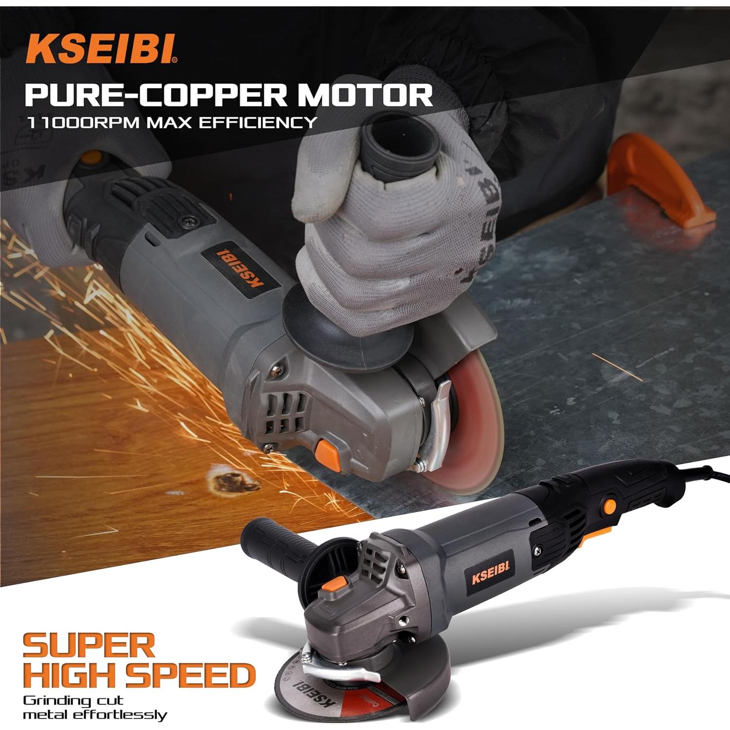 Amoladora Angular KSEIBI 711943K 115mm 950W 11000RPM