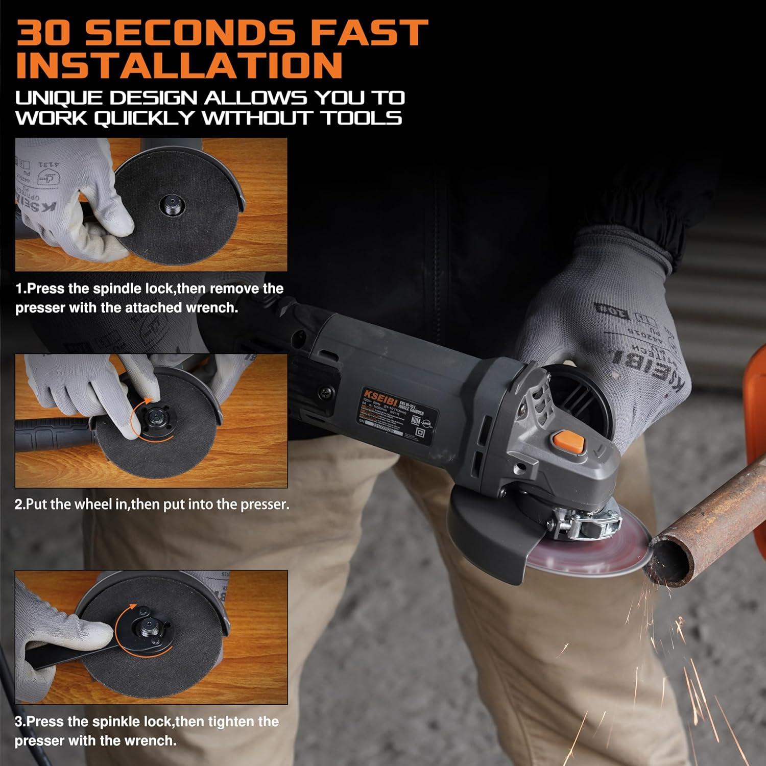 Amoladora Angular KSEIBI 711943K 115mm 950W 11000RPM