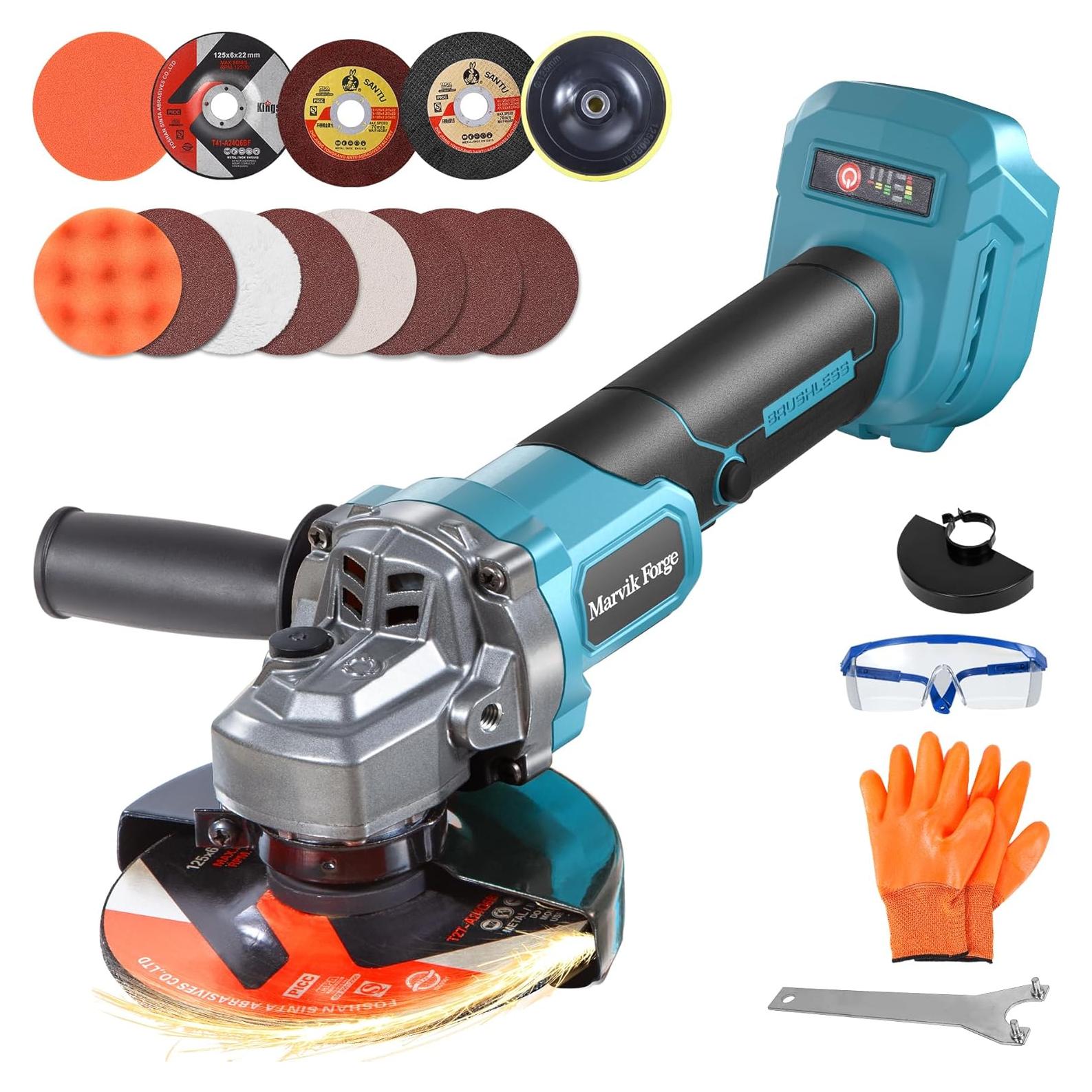 Amoladora Angular Inalámbrica Marvik Forge 18V 4-1/2" 7200 RPM