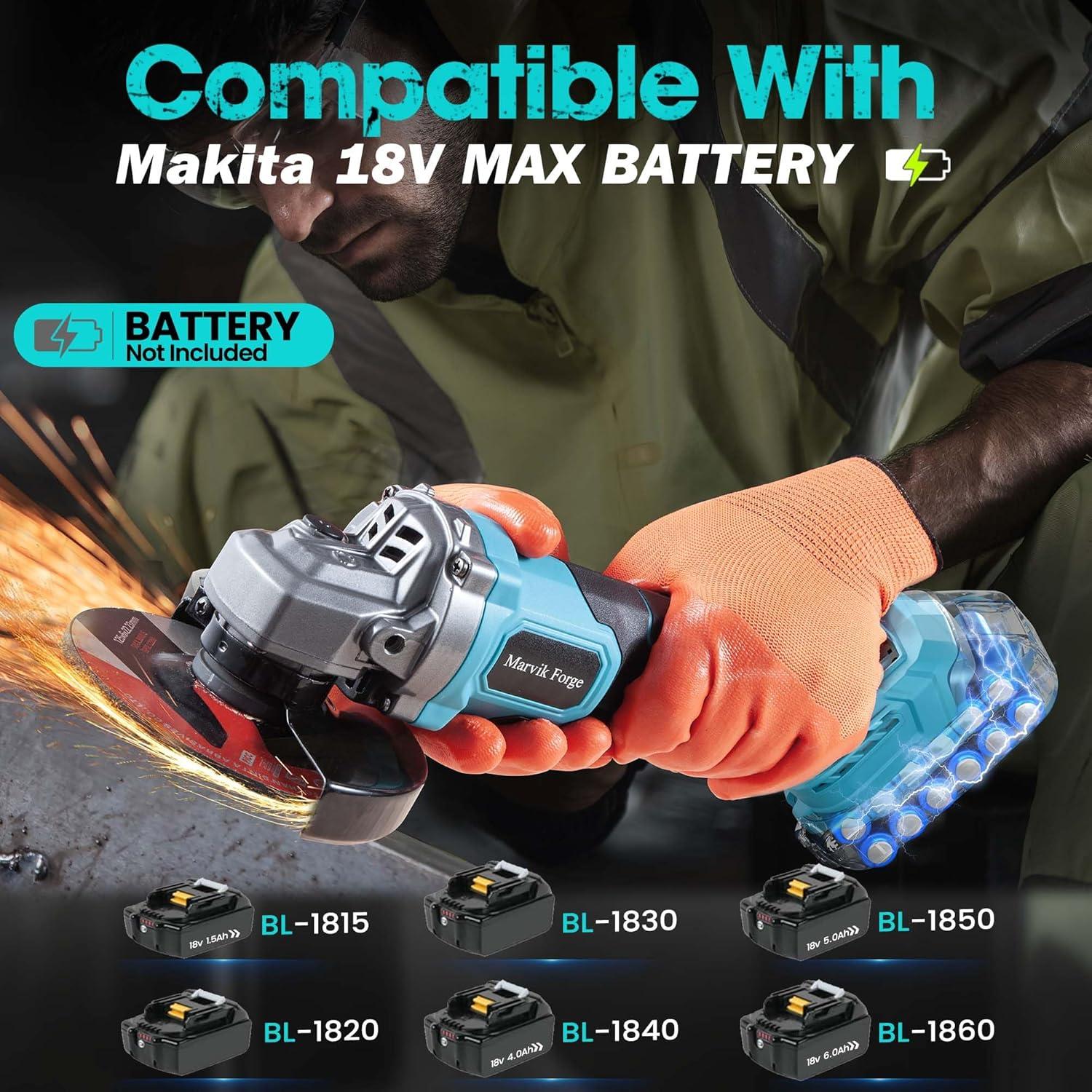 Amoladora Angular Inalámbrica Marvik Forge 18V 4-1/2" 7200 RPM