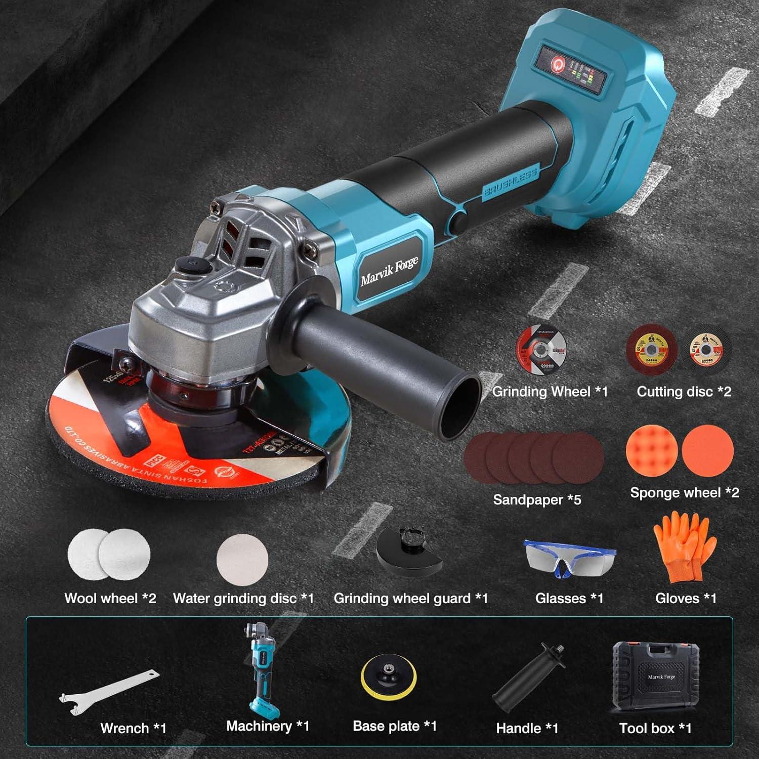 Amoladora Angular Inalámbrica Marvik Forge 18V 4-1/2" 7200 RPM