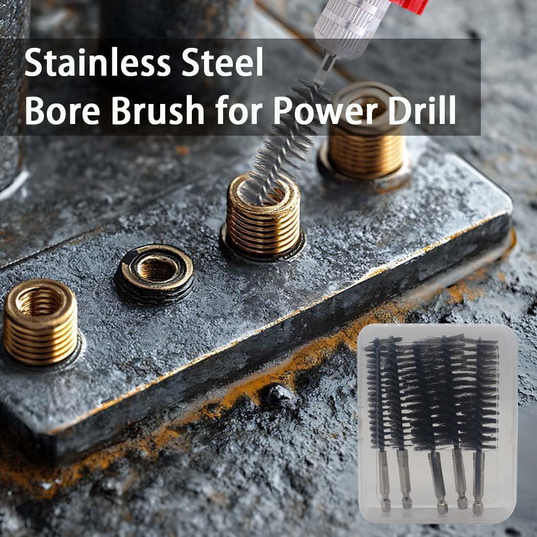 Set de Cepillos de Limpieza BeQell Acero Inoxidable 5PCS 15mm/25mm