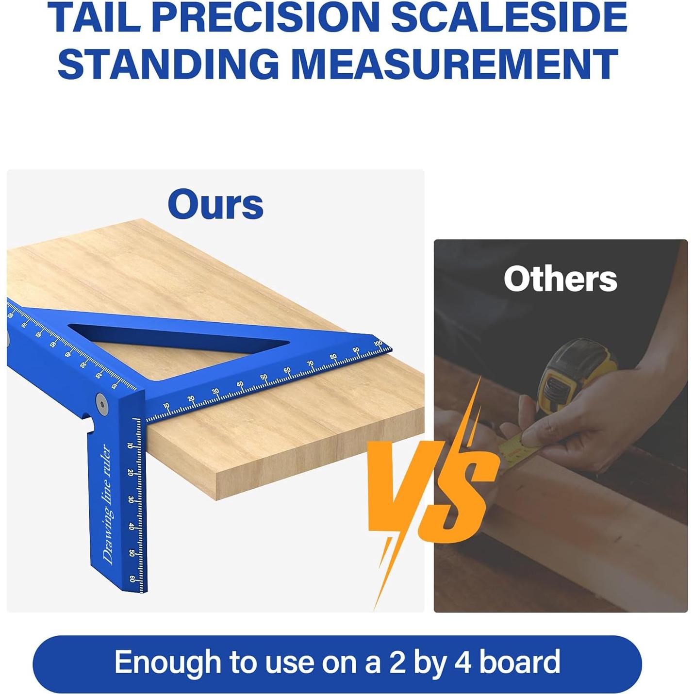 Regla de Medición Multi Ángulo 3D VICHSAMWY Aluminio 45/90°