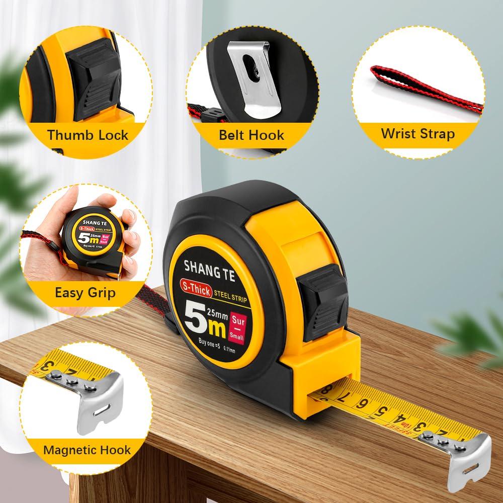 Cinta Métrica Retráctil 5m KIYFXA Acero Inoxidable