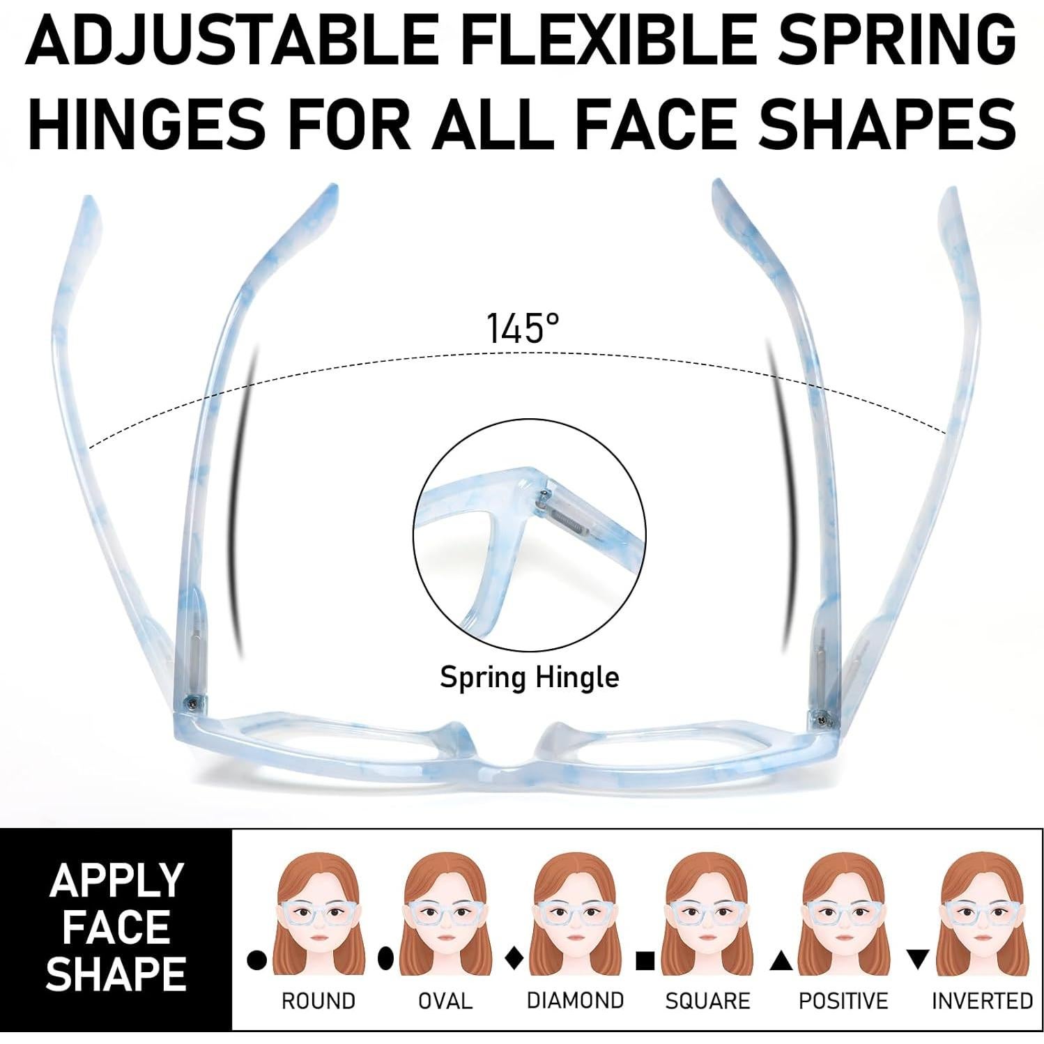 Gafas de Lectura KoKoBin para Mujeres - Bloqueo Luz Azul - 2 Paquetes