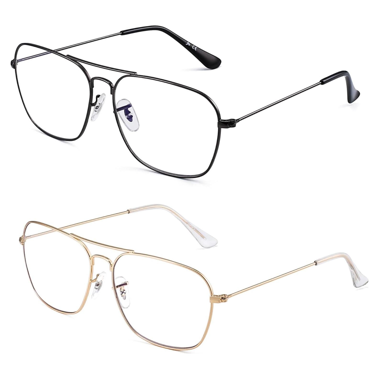 Gafas de Lectura Aviador JM para Mujeres 2-Pack Bloqueo Luz Azul