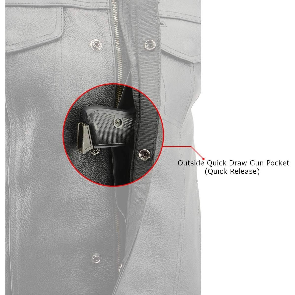 Chaleco de cuero calefactable Milwaukee Leather MLM3524SET