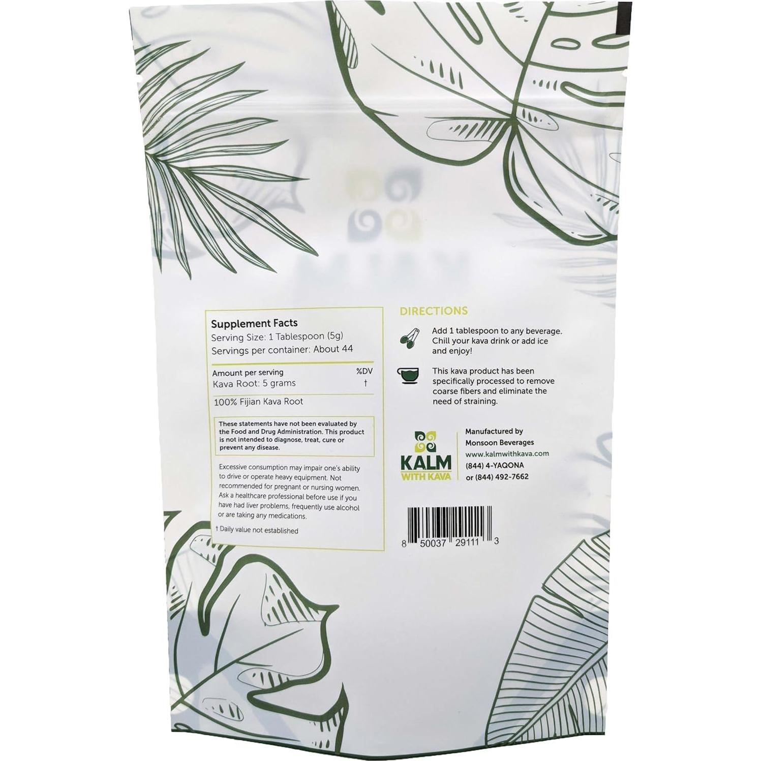 Kava Micronizado KALM Loa Waka 113.4 g - Relajación Rápida