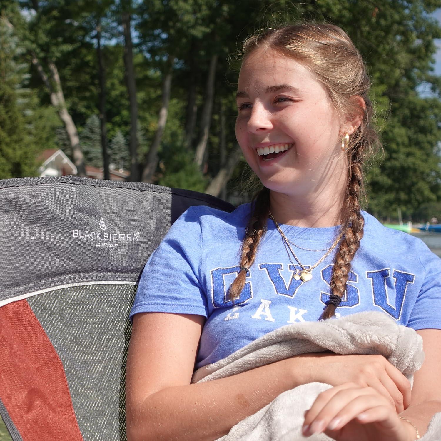 Silla de Camping Black Sierra Hardarm Ventback Gris