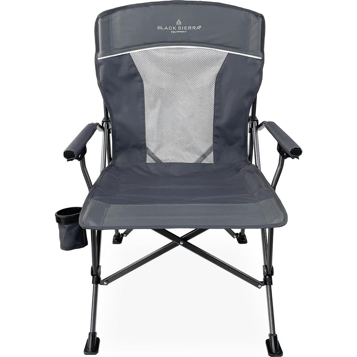 Silla de Camping Black Sierra Hardarm Ventback Gris