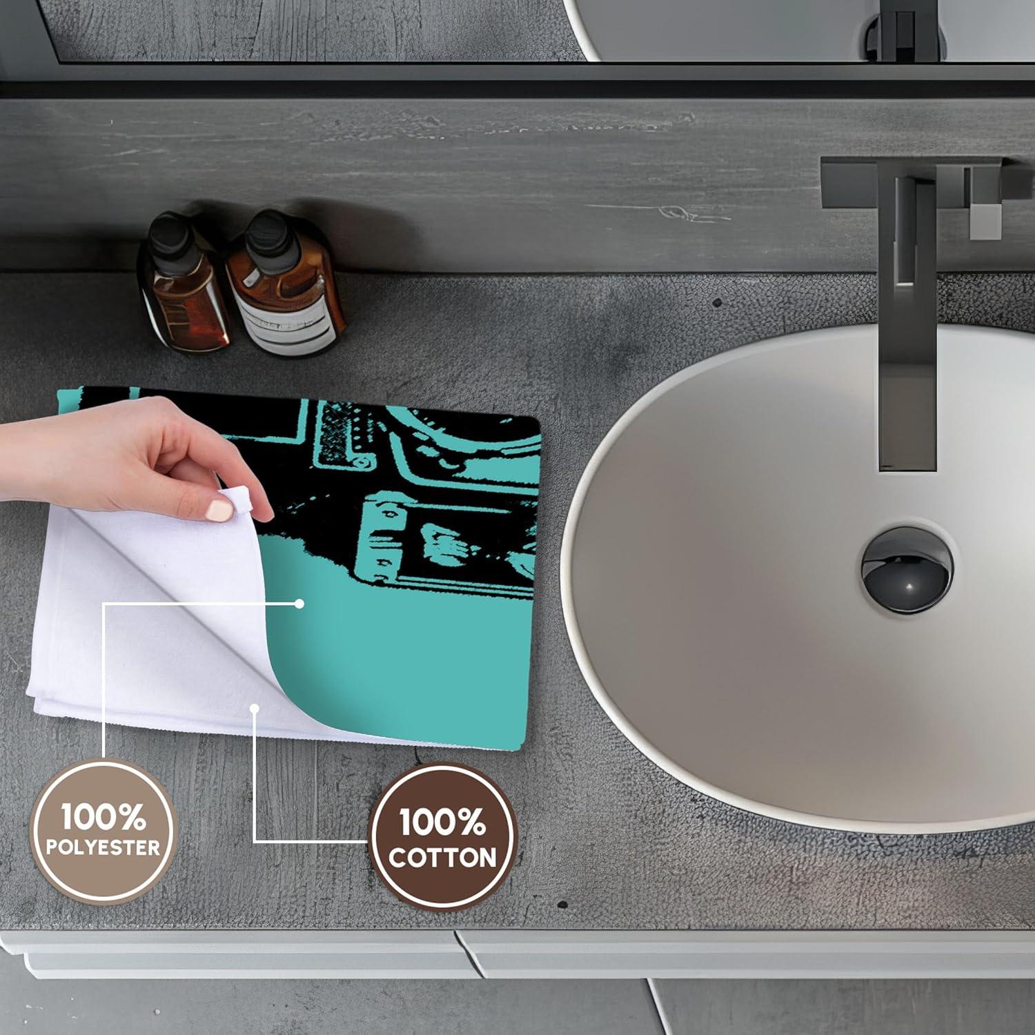 Toalla de Mano 3dRose 38x56 cm Cámara Vintage Multicolor