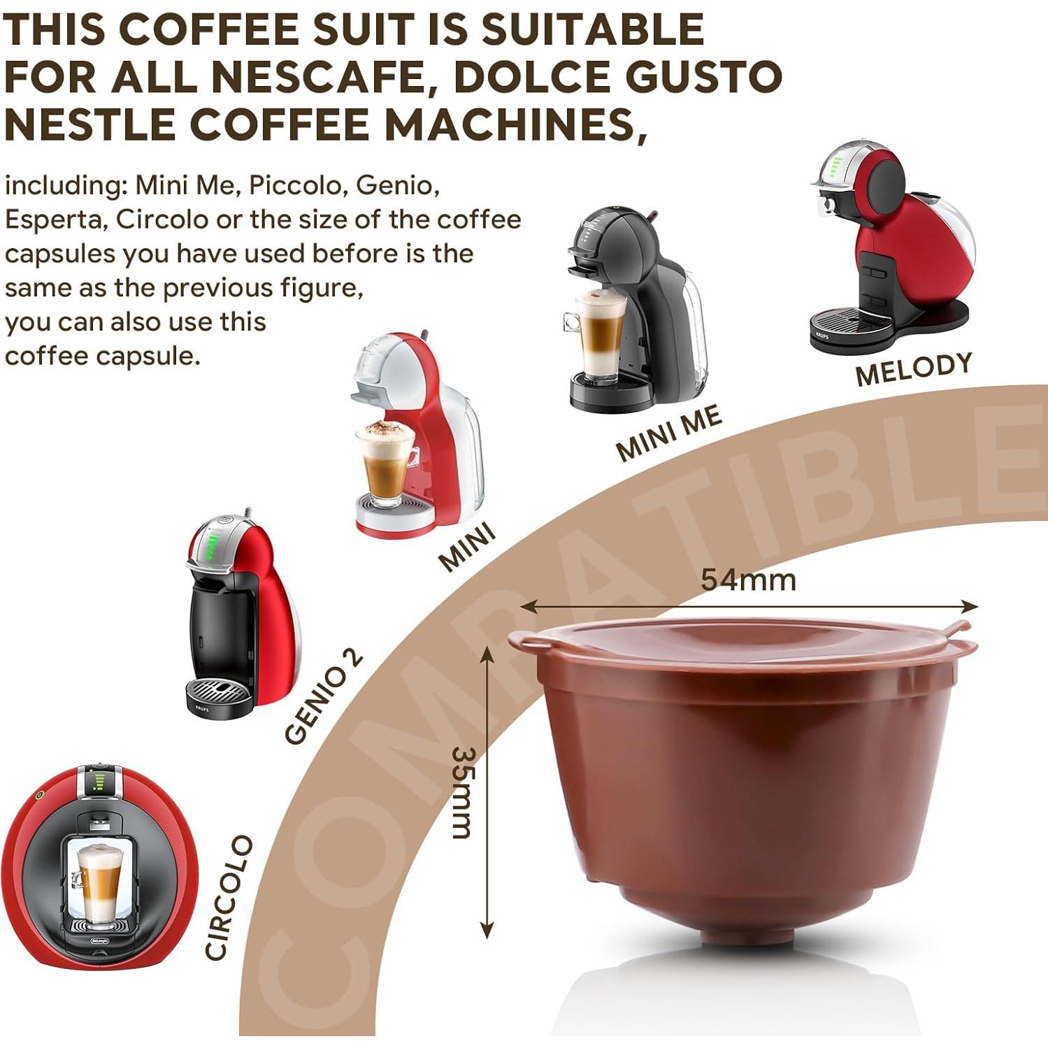 Cápsulas Reutilizables BRBHOM para Nescafé Dolce Gusto - 3 Pcs