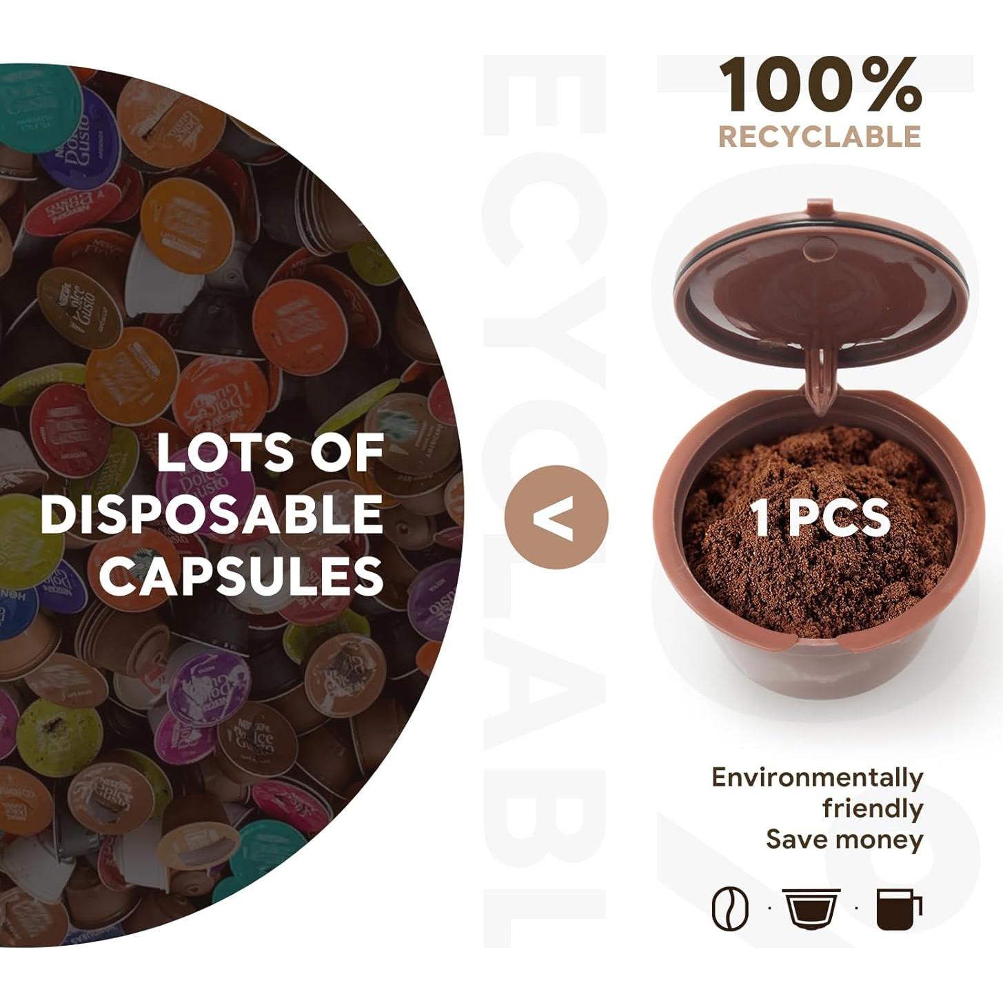 Cápsulas Reutilizables BRBHOM para Nescafé Dolce Gusto - 3 Pcs