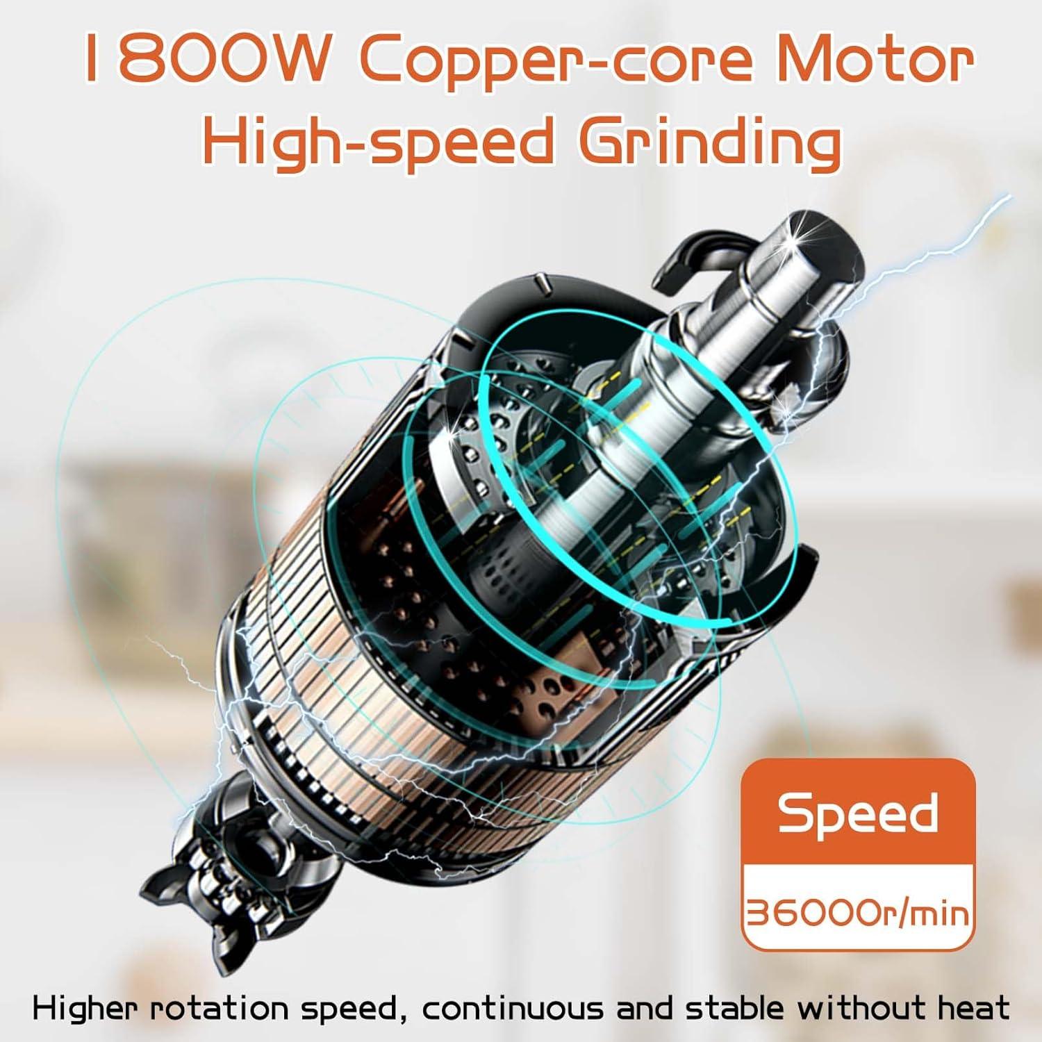 Molino de Grano Eléctrico BI-DTOOL 800g Acero Inoxidable 1800W