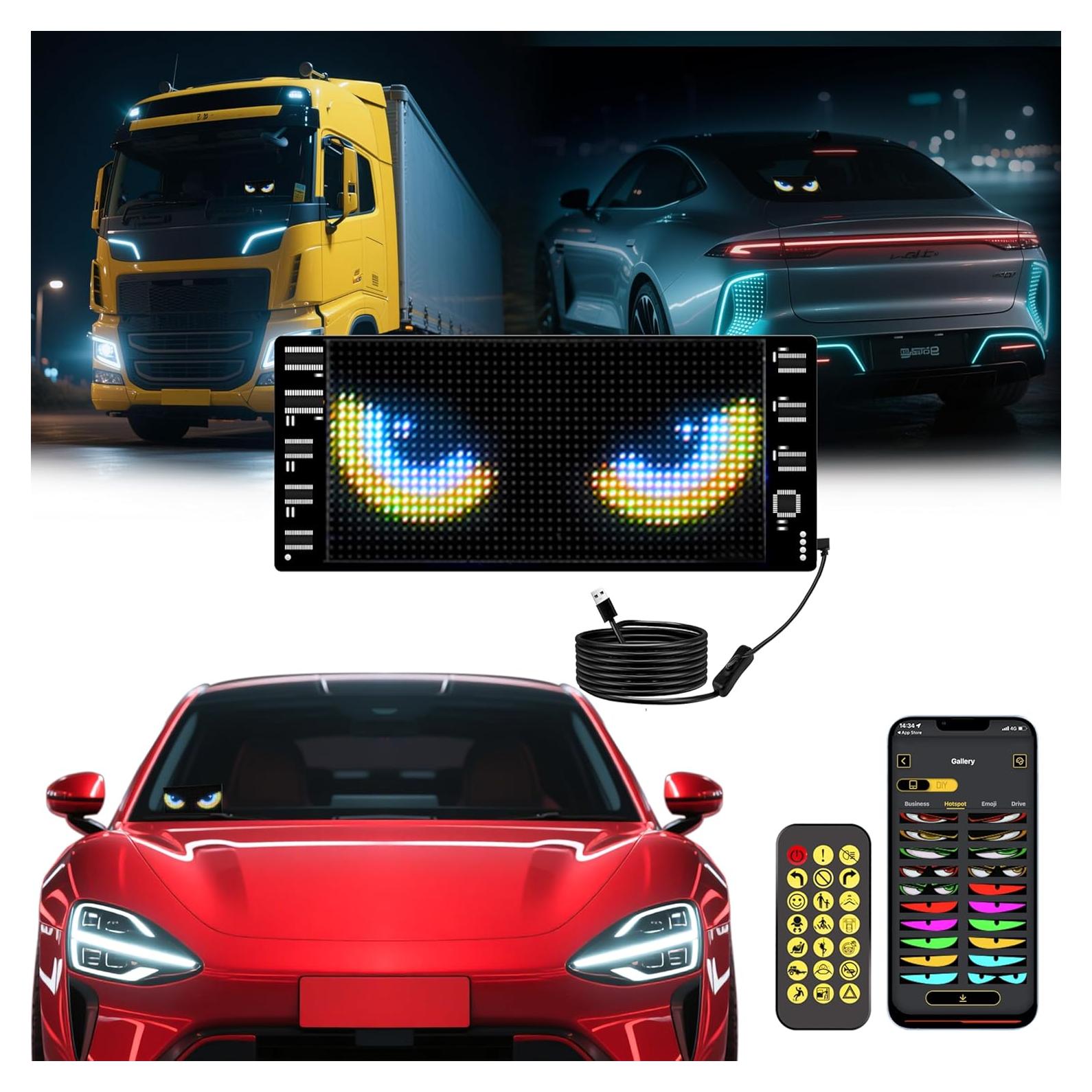 Señal LED Programable DIBMS Ojos Diabólicos 7x17cm RGB