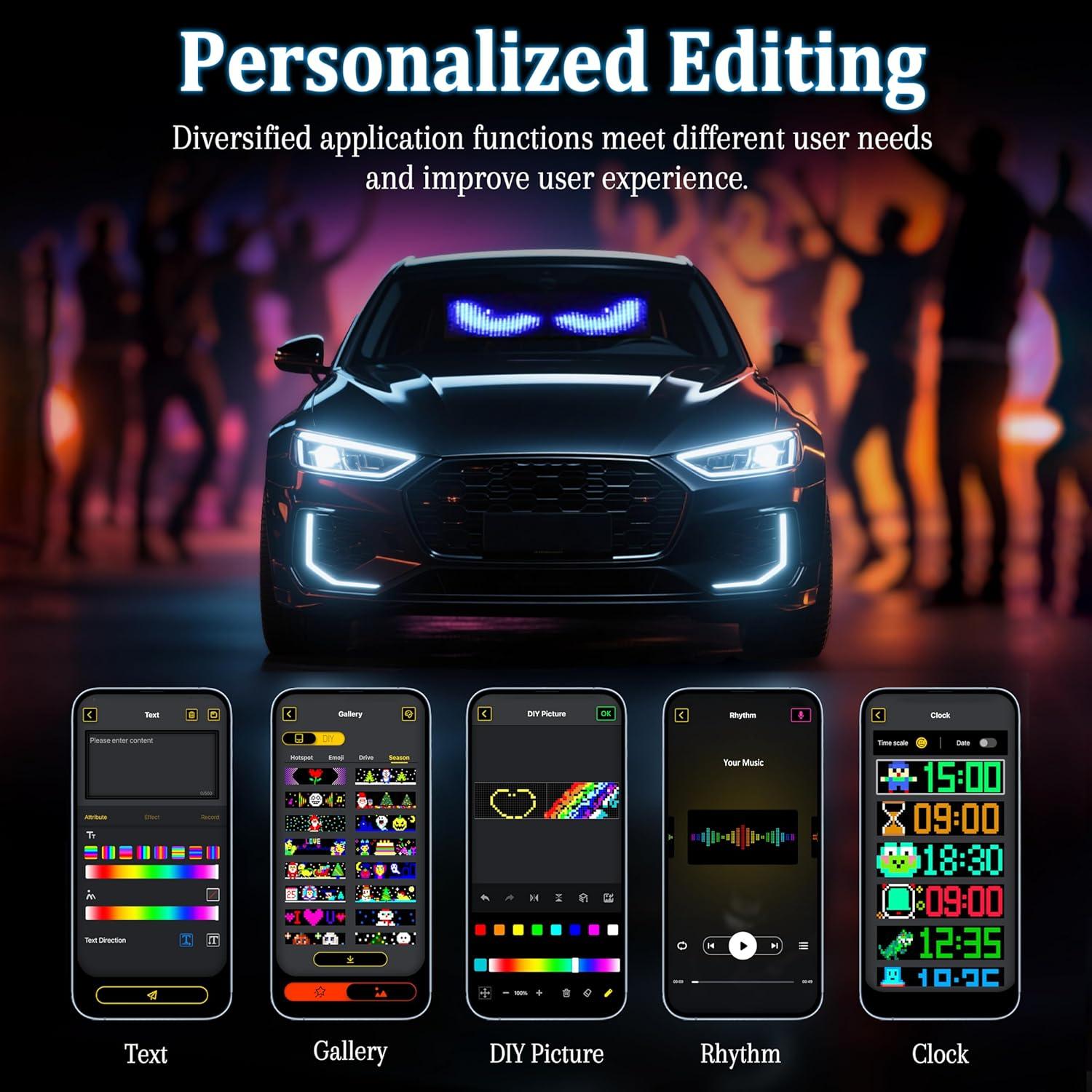 Señal LED Programable DIBMS Ojos Diabólicos 7x17cm RGB