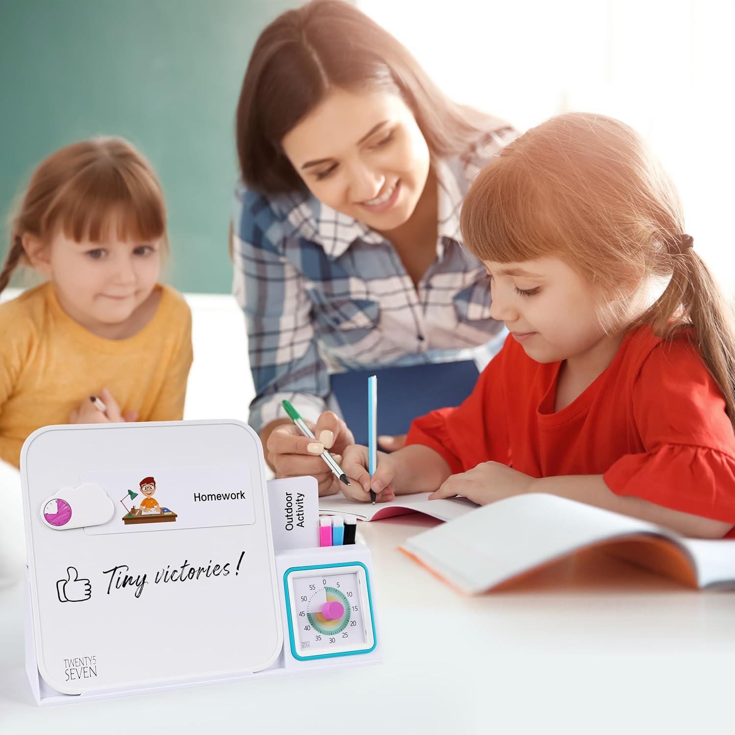 Horario Visual para Niños TWENTY5 SEVEN con Pizarra 22.86 cm