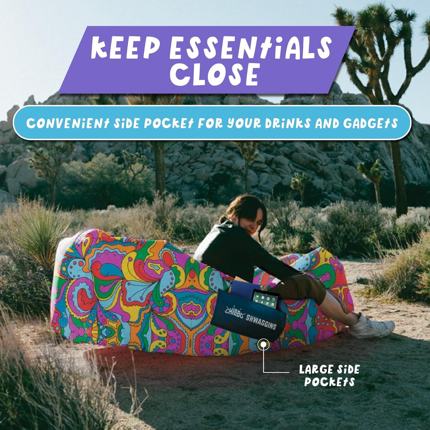 Sofá Inflable Chillbo Shwaggins - Psicodélico 1,04 kg