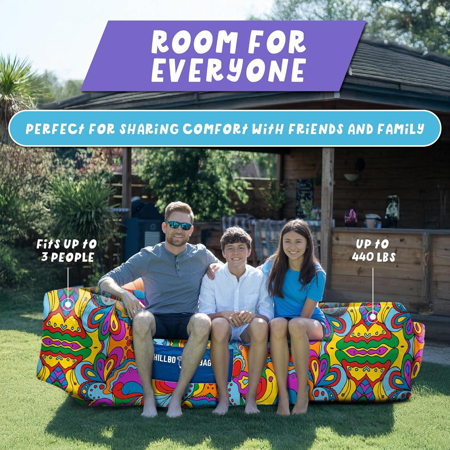 Sofá Inflable Chillbo Shwaggins - Psicodélico 1,04 kg