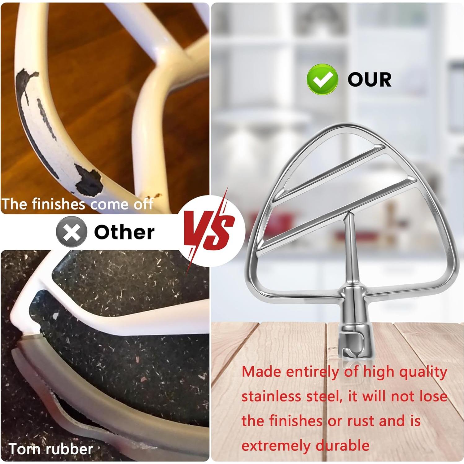 Paleta Batidora KitchenAid 4.5-5 Qt Acero Inoxidable Apta Lavavajillas