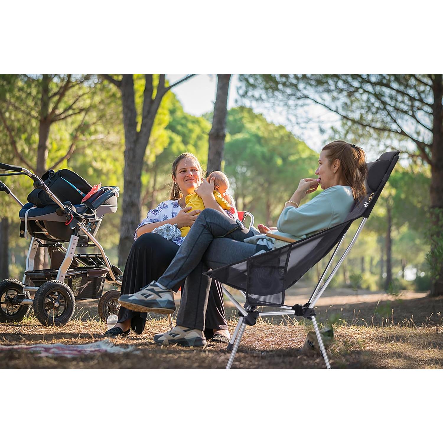 Silla de Camping Plegable Nice C Alta 1,77 kg 2 Unidades
