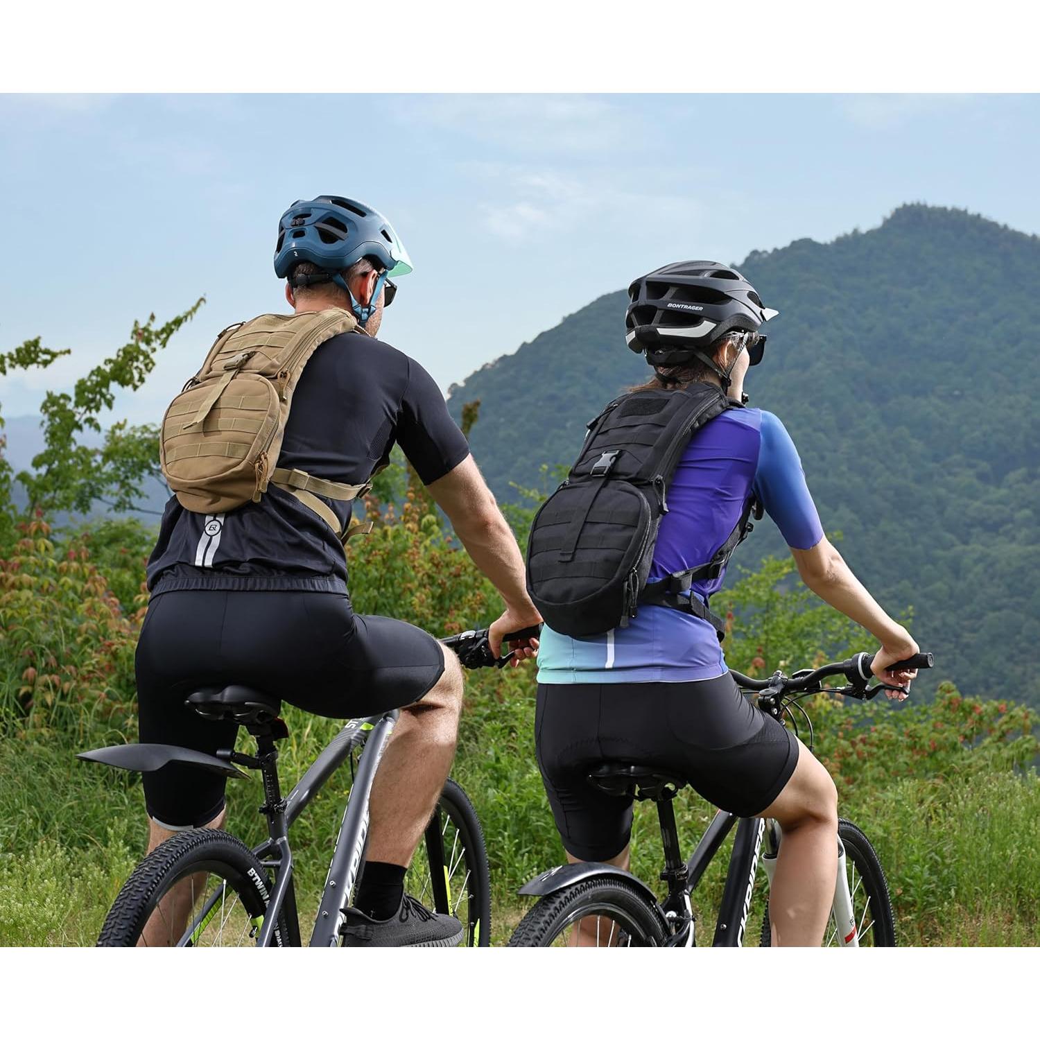 Mochila Táctica MARCHWAY con Bolsa de Agua 3L - Nylon Negro