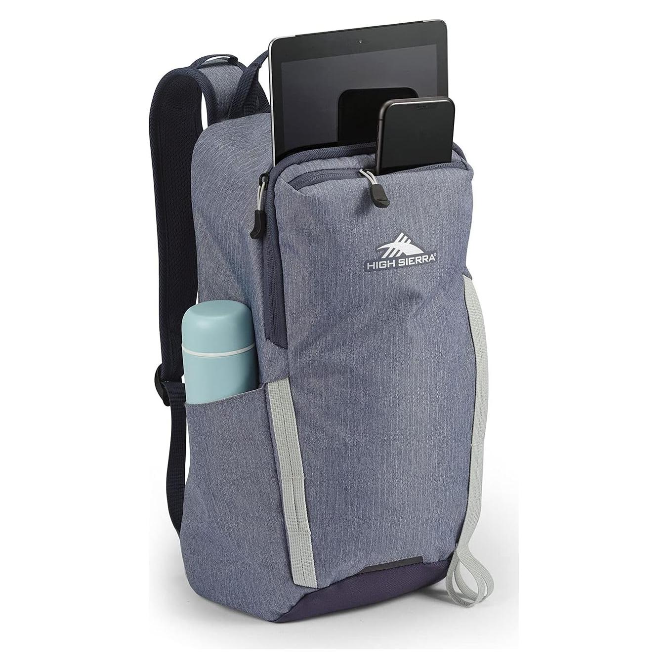 Mochila Commuter High Sierra Gris Azul 18L Acolchada