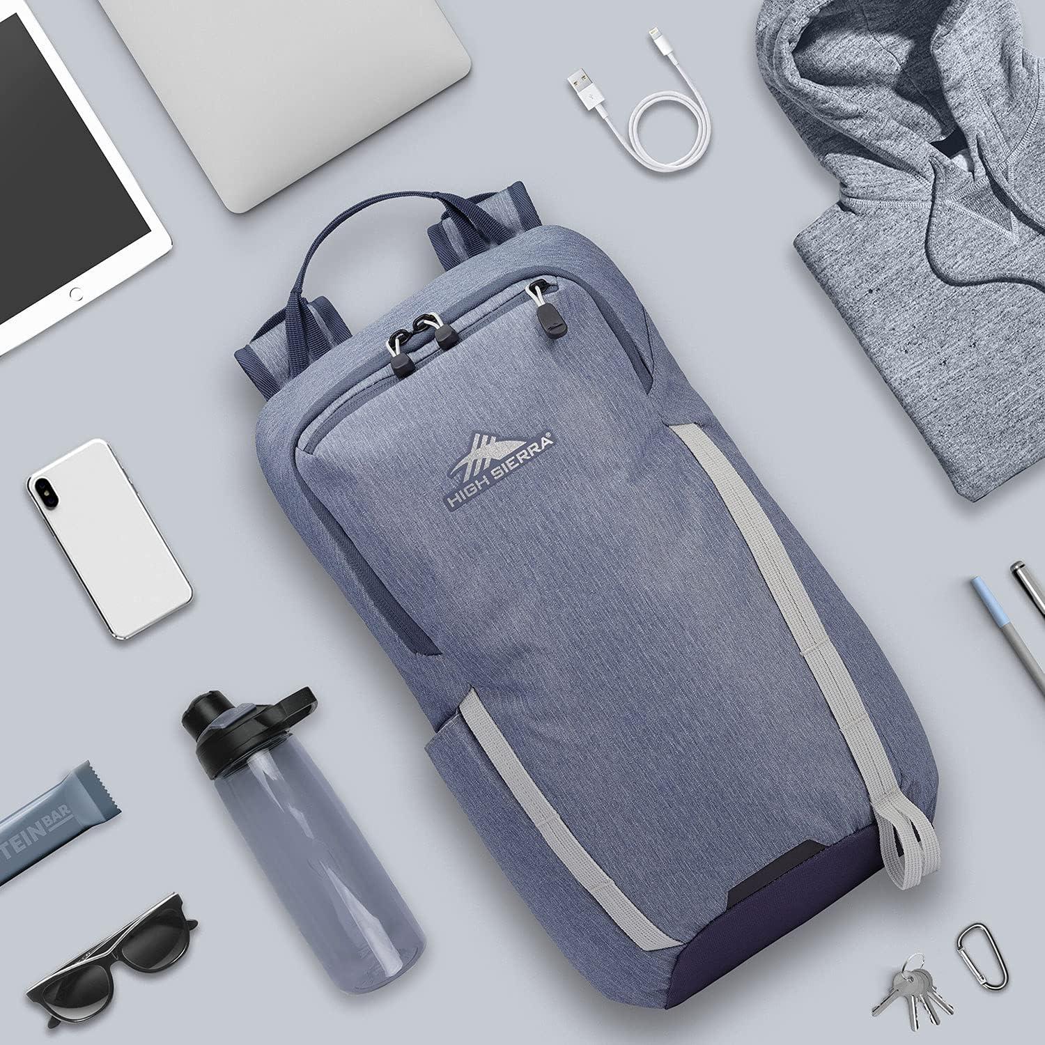 Mochila Commuter High Sierra Gris Azul 18L Acolchada