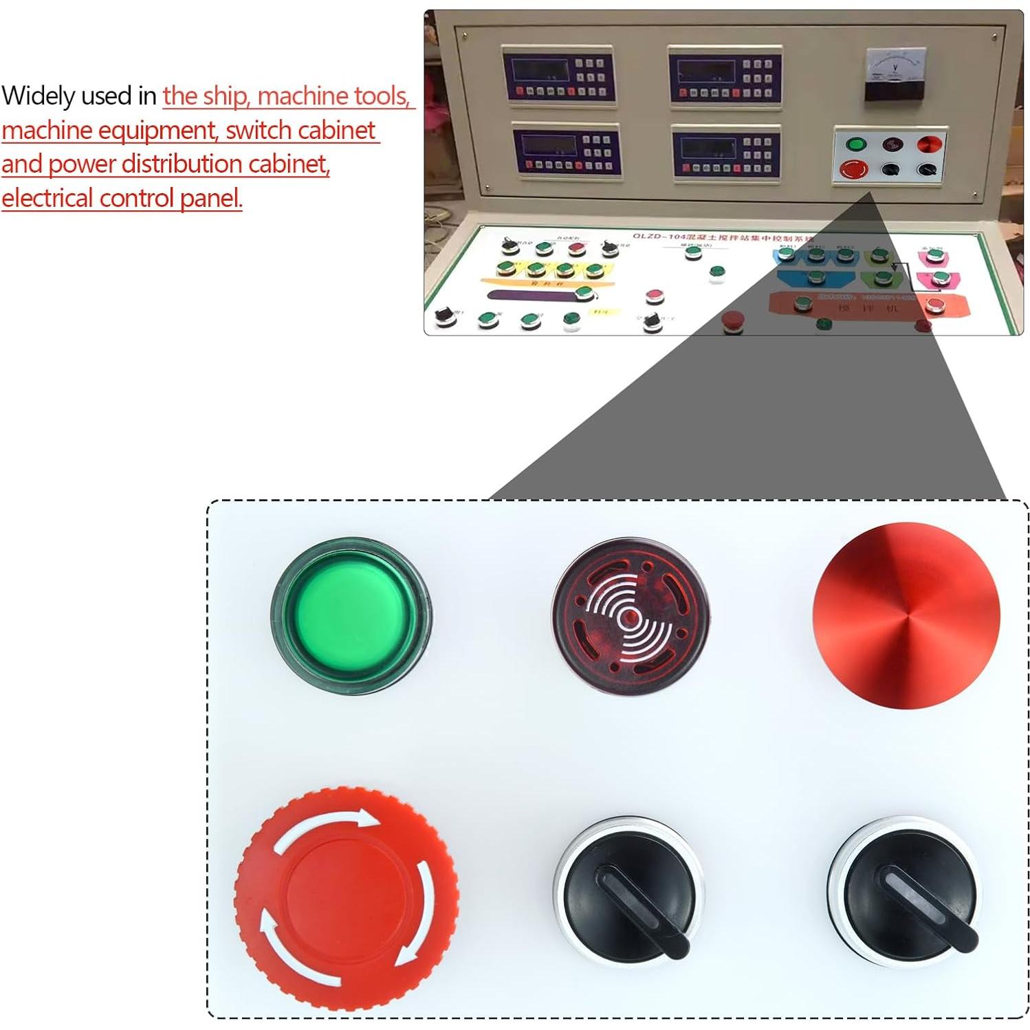 Zumbador Piezo 12V CC/CA LED Rojo 22mm ZJWZJH 2Pcs