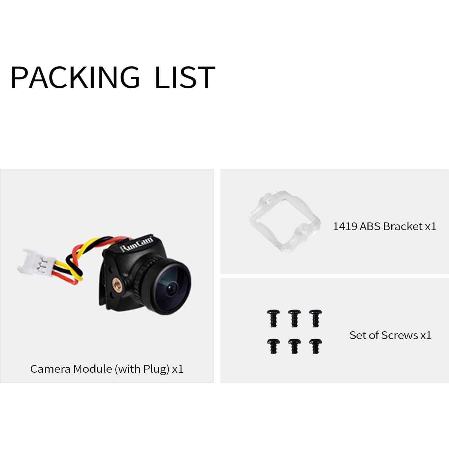 Cámara FPV RunCam Nano 2 700TVL Compacta 1.8mm 170° NTSC