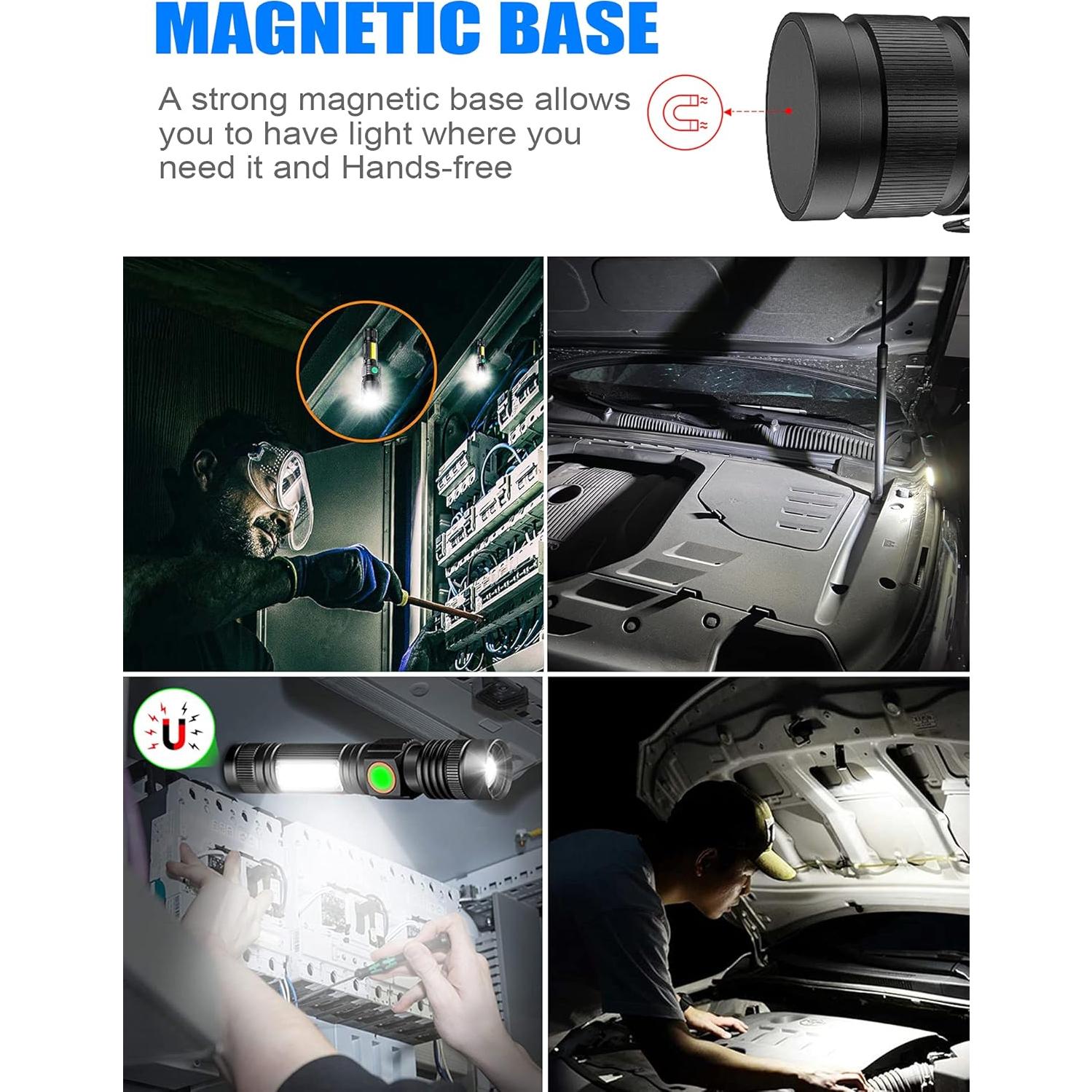 Linterna LED recargable Spriak 1000 lúmenes IPX6 magnética