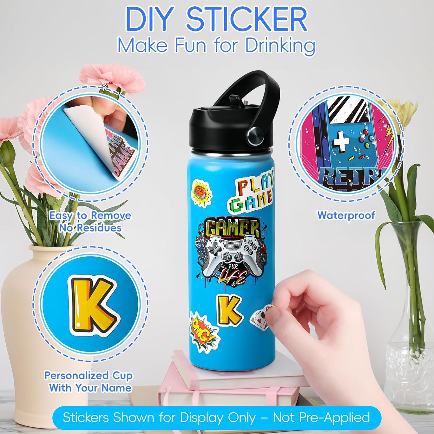 Botella de Agua Aislada 0.5L SEGXCFL Azul con Pajita