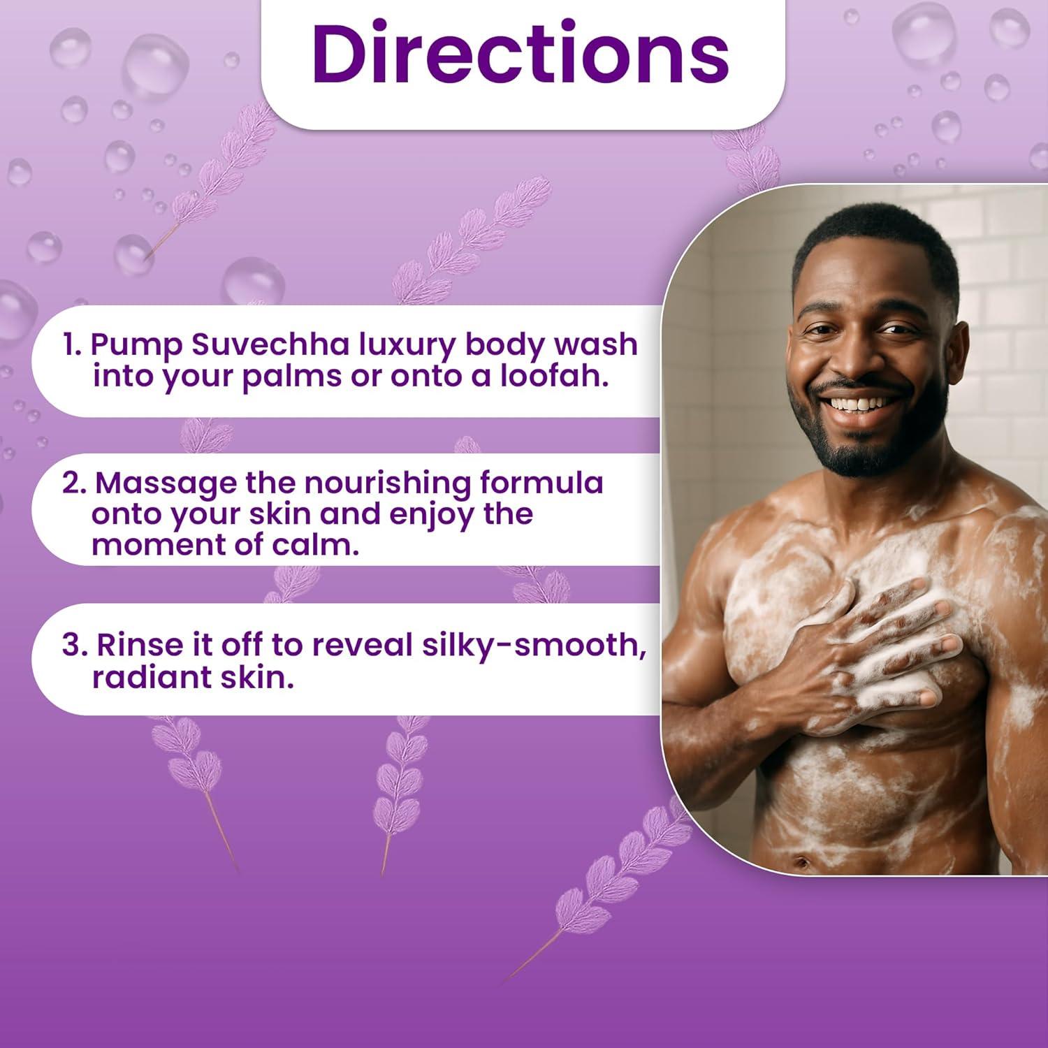 Jabón Corporal Vegano Suvechha Lavanda 340g Orgánico Hidratante