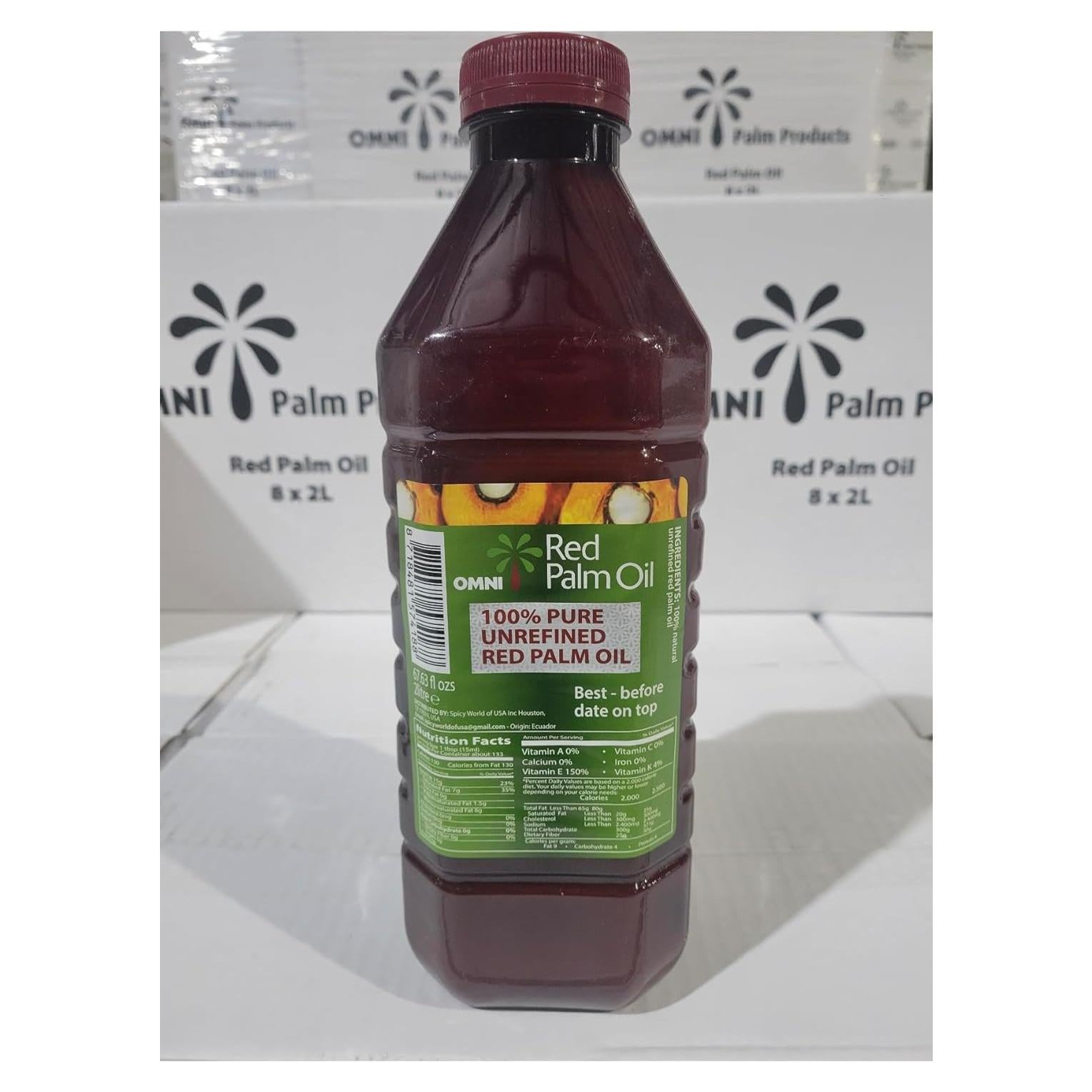 Aceite de Palma Rojo 100% Puro - 1915.5 g (1.99 L) Natural