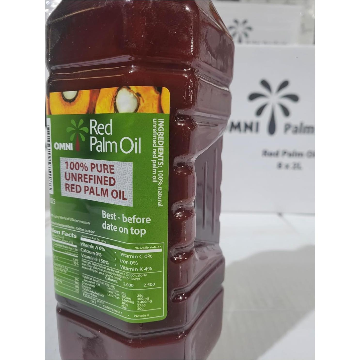 Aceite de Palma Rojo 100% Puro - 1915.5 g (1.99 L) Natural