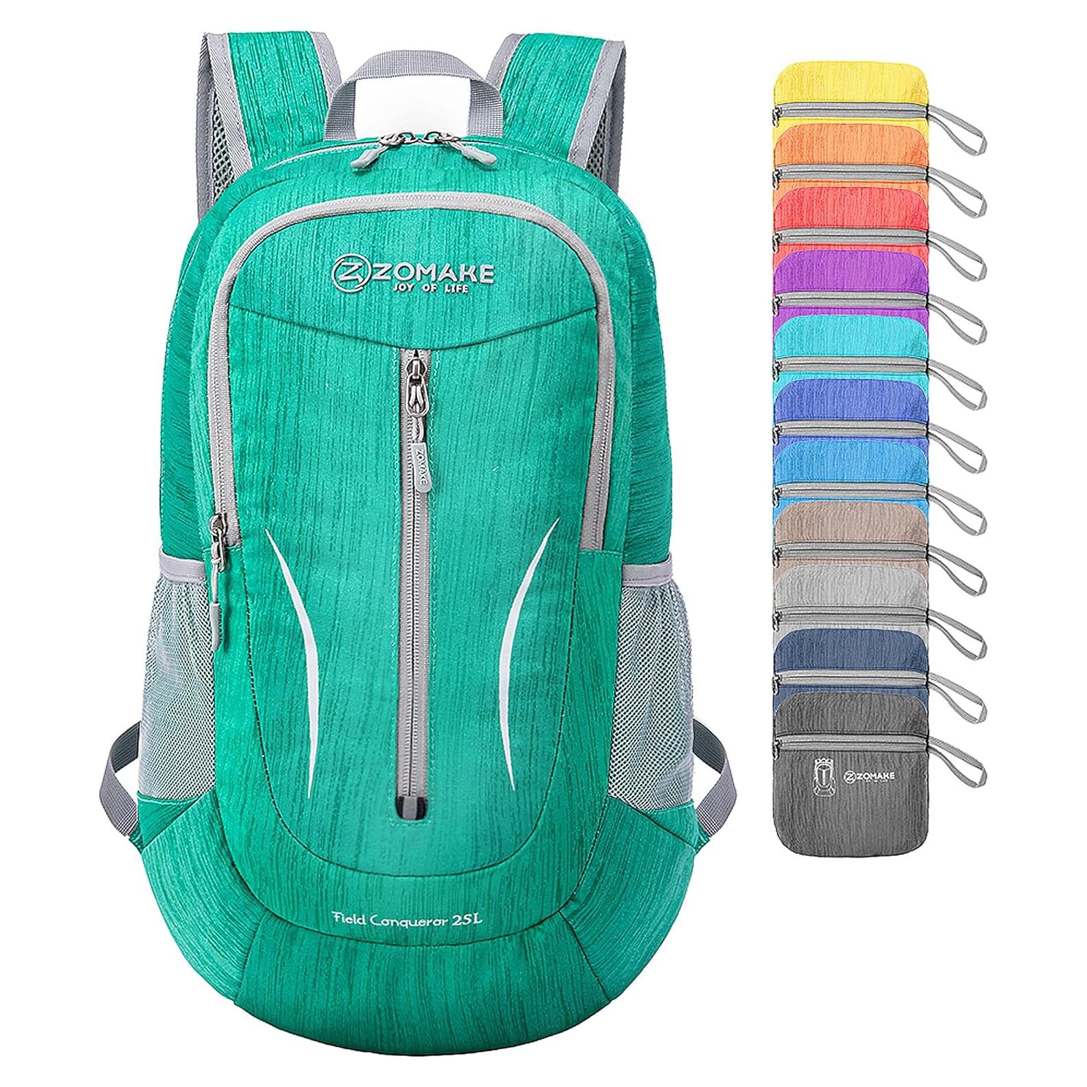 Mochila Plegable ZOMAKE 25L Resistente al Agua Verde