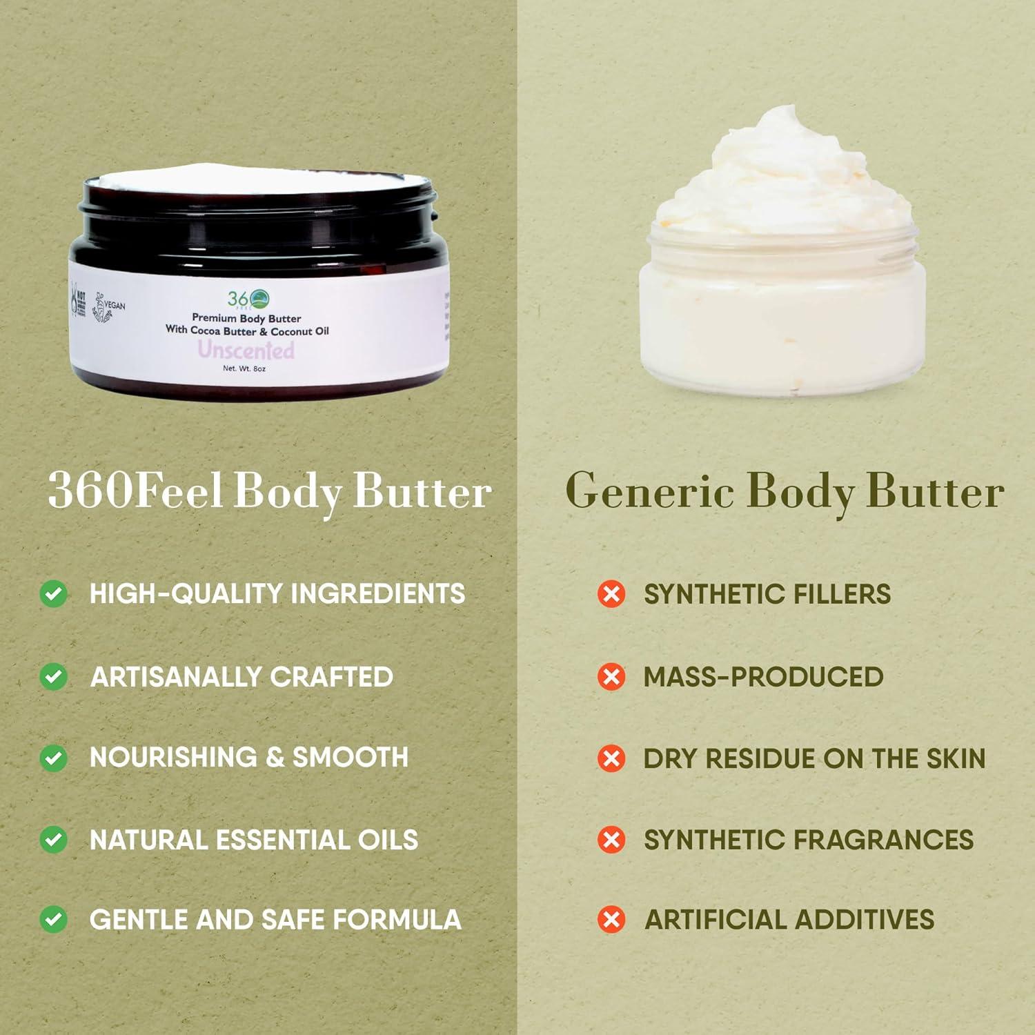 Manteca Corporal Sin Fragancia 360Feel - Hidratante Natural 226g