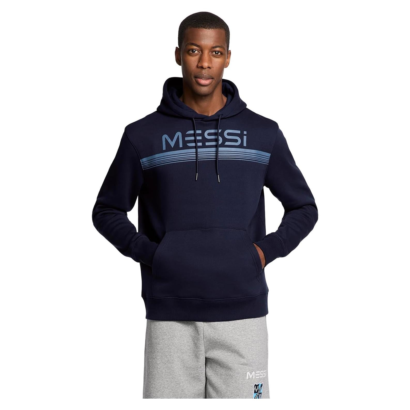 Sudadera con Capucha Messi para Hombre Azul - Ajuste Cómodo
