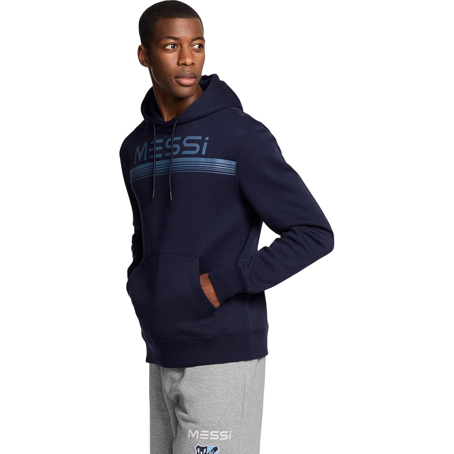 Sudadera con Capucha Messi para Hombre Azul - Ajuste Cómodo
