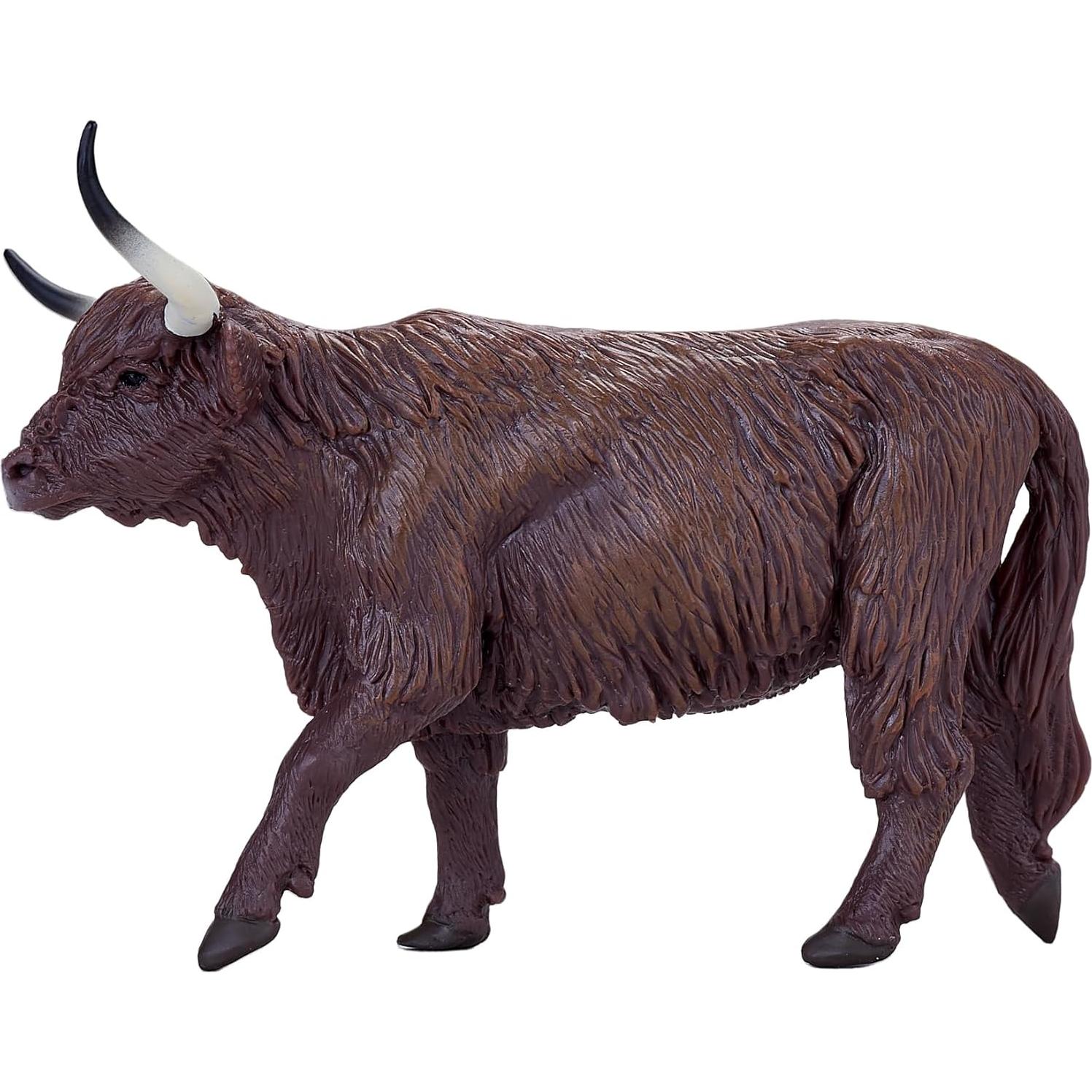 Figura de Vaca de las Tierras Altas MOJO Pintada a Mano